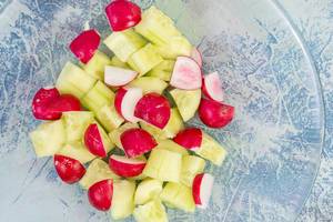 Sliced Cucumber with Red Radishes salad (Flip 2019)