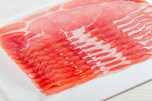 Sliced on the slicer dry-cured ham (Flip 2019)