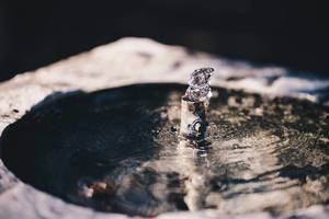 Small water fountain, close up