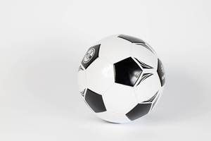 Soccer ball on white background with shadow