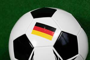 Soccer ball with German flag