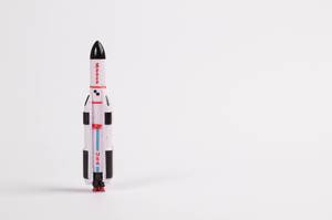 Space rocket on white background