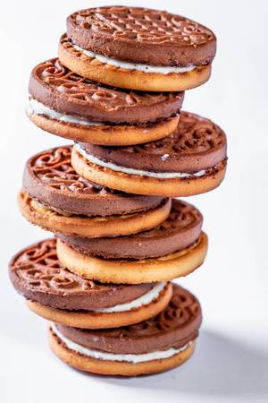 Stack of two-step cookies