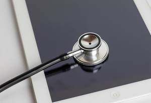 Stethoscope and tablet computer