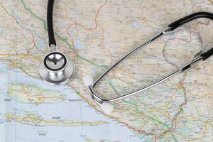 Stethoscope on a Map - doctors care abroad
