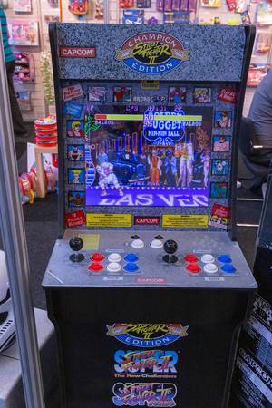 Street Fighter 2 Spieleautomat in der Champion Edition