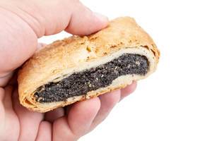 Strudel with Poppy Seeds in the hand