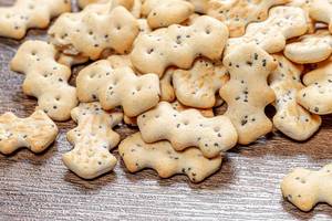 Sweet cookies crackers with poppy seeds (Flip 2019)