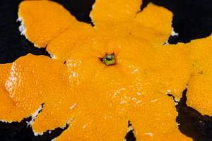 Tangerine peel close-up