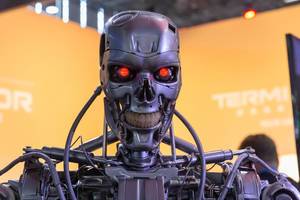 Terminator: Dark Fate - Roboter mit leuchtenden roten Augen