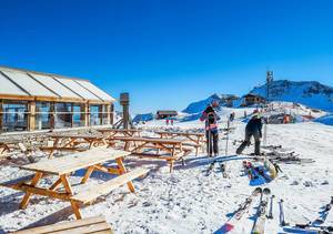 Terrace in the mountains ski resort  Flip 2019