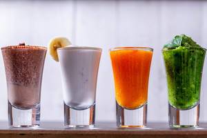 The background of a diet with smoothies