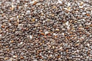 The chia seeds background. Healthy superfood concept (Flip 2019)