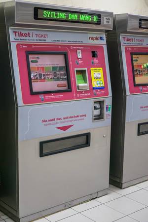 Ticket Vending Machines for the Trains in Kuala Lumpur