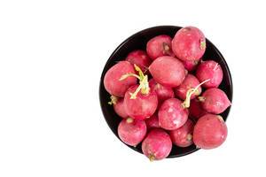 Top view of Healthy Fresh Red Radishes