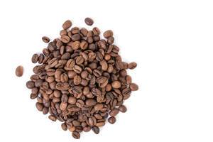 Top view of Raw Coffee isolated above white background (Flip 2019)