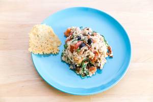 Top view of risotto with dried tomatoes by Hellofresh