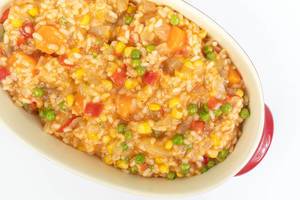 Top view of Risotto with Vegetables in the bowl (Flip 2019)