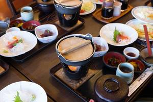 Traditional japanese lunch menu