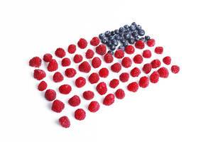 USA flag made of raspberries and blueberries (Flip 2019)