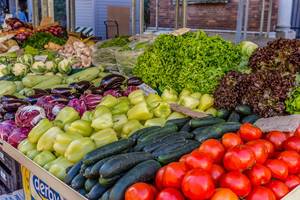 Various vegetables on marketplace