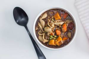 Vegetable Soup With Pasta and Lentil