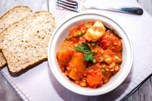 Vegetables Stew with Slice of Bread