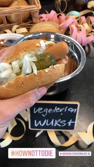 Vegetarian Sausage from wework in Cologne