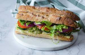 Veggies Sandwich Close -Up