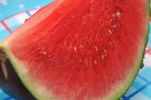 Verdorbene Wassermelonenscheibe