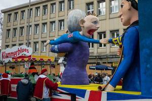 Vereinigtes Königreich als Baby verlässt die Mutter EU - Kölner Karneval 2018