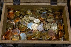 Vikings Münzen in einer Schatztruhe zum Kaufen