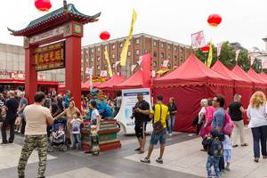 Visitors at Chinafest in Cologne