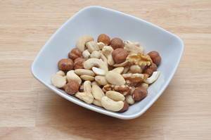 Vital Snack: Different nuts in a little bowl