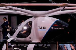 Volocopter als Konzept für Zukunftsmobilität ausgestellt auf der Digital X in Köln