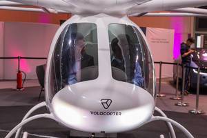 Volocopter frontal fotografiert auf der Digital X in Köln