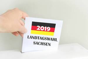 Wahlurne: Landtagswahl Sachsen 2019