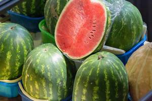Watermelons at Danilovsky Market in Moscow