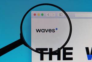 Waves website under magnifying glass