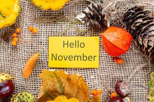 Welcome Background to the onset of November and autumn holidays