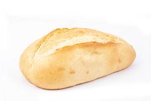 White Bread above white background