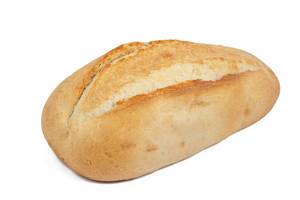 White Bread isolated above white background