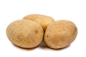 Whole Potatoes isolated on the white background