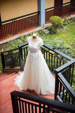 Wide shot of bridal gown  Flip 2019