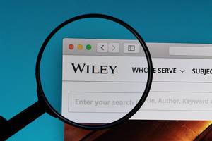Wiley logo under magnifying glass