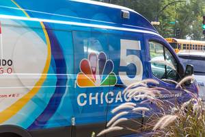 WMAQ-TV car in Chicago: Channel 5 by NBC