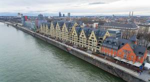 Wohnungen, Gastronomie und Büros im Rheinauhafen Köln