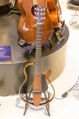 Yamaha Silent western guitar: SLG200S with translucent black steel string