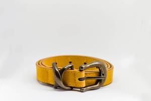 Yellow Leather Belt