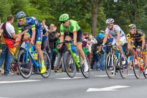 Yoann Offredo (Wanty), Taylor Phinney (Cannondale-Drapac), Laurent Pichon (Fortuneo) und Thomas Boudet (Direct Energie)